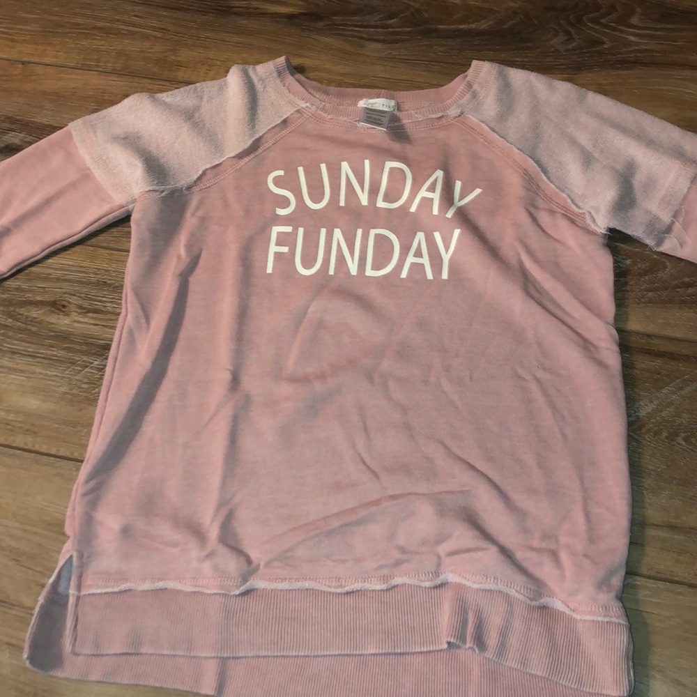 kids blush sunday funday long sleeve sweater